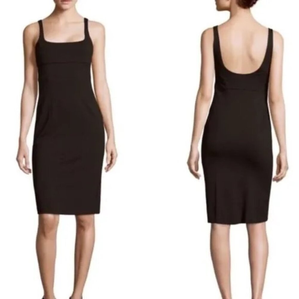 Women's Black Scoop-Back Tank Dress